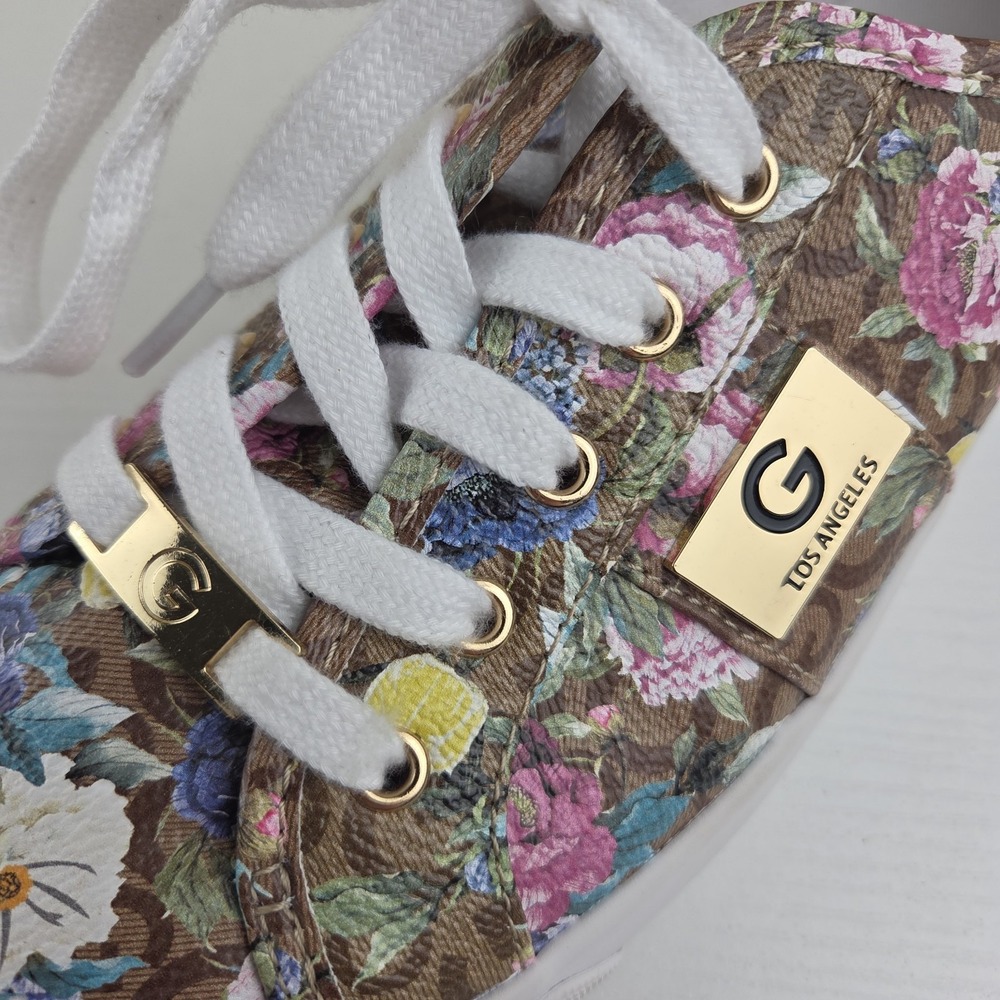 G by Guess GBG Los Angeles Backer Women's Size 8.5 Pink/White/Floral Shoes - Picture 13 of 16